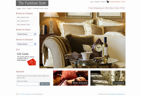 the furniture store The Ultimate Roundup: 70 Best Premium WordPress Themes of 2010