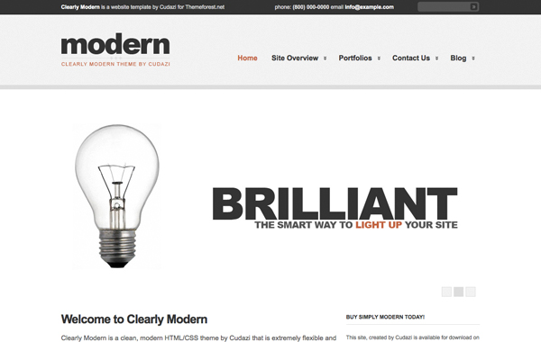 Clearly Modern WordPress by Cudazi