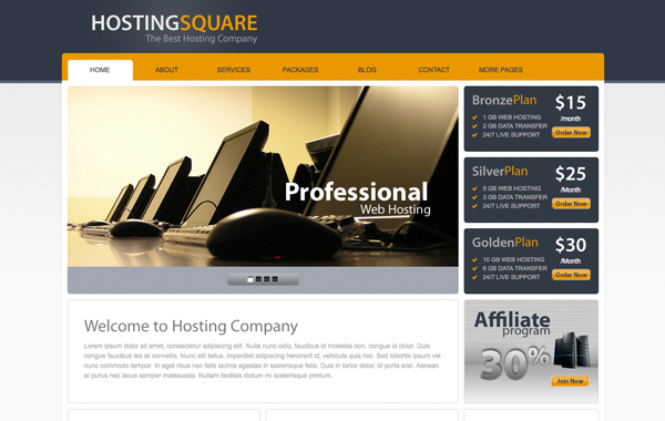 HostingSquare - Hosting WordPress Theme