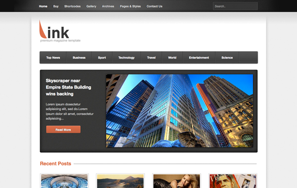 Link - Clean Magazine Blog Newspaper Template