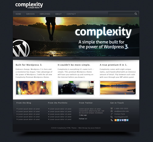 Complexity 40 (Really) Beautiful Web Page Templates in Photoshop PSD