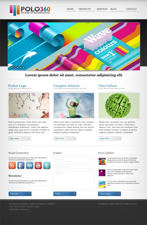 polo360 40 (Really) Beautiful Web Page Templates in Photoshop PSD