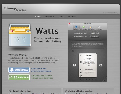 binarytricks 500x387 35 Beautiful Mac App Web Designs