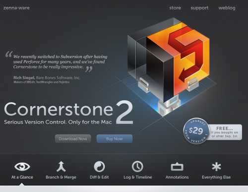 cornerstone 500x387 35 Beautiful Mac App Web Designs