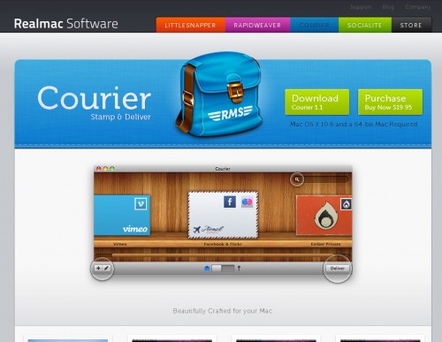 courier 500x387 35 Beautiful Mac App Web Designs