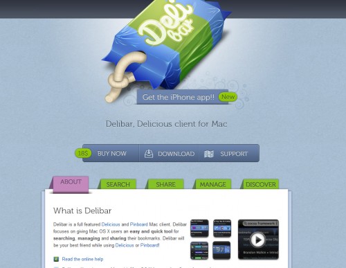 delibarapp 500x387 35 Beautiful Mac App Web Designs