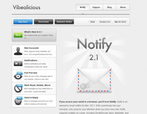 notify 500x387 35 Beautiful Mac App Web Designs