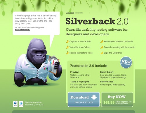 siilverbackapp 500x387 35 Beautiful Mac App Web Designs