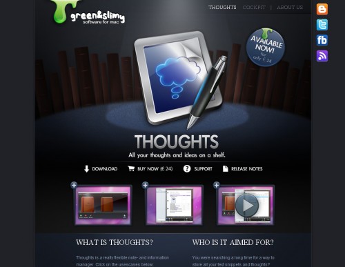 thoughtsapp 500x387 35 Beautiful Mac App Web Designs