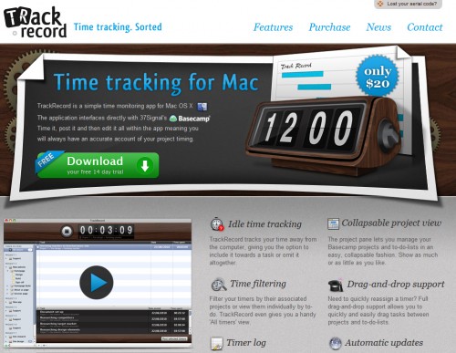 trackrecordapp 500x387 35 Beautiful Mac App Web Designs