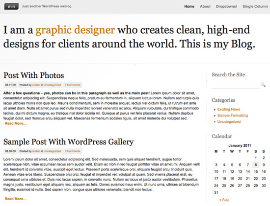 min 45 Clean and Beautiful Minimalist Wordpress Themes