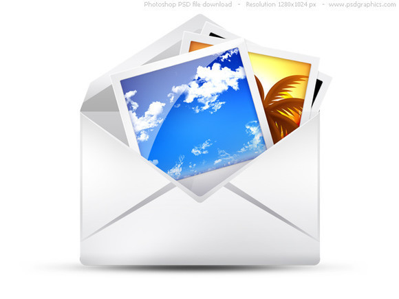 PSD envelope, email icons set