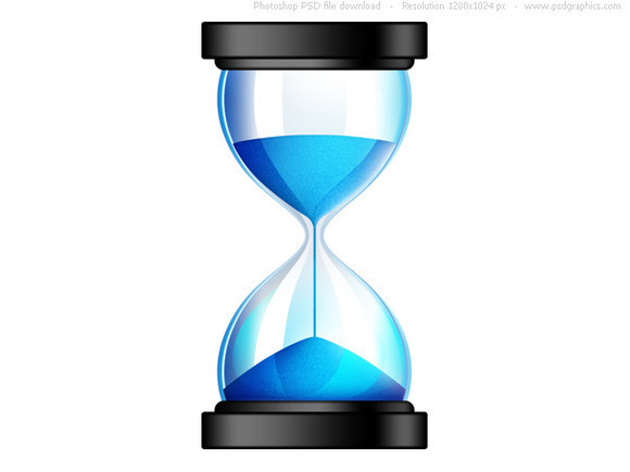 Sands of time, PSD hourglass icon