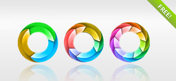 Circle Arrows PSD Pack