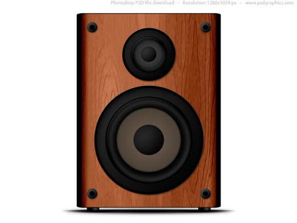 Wooden speaker icon