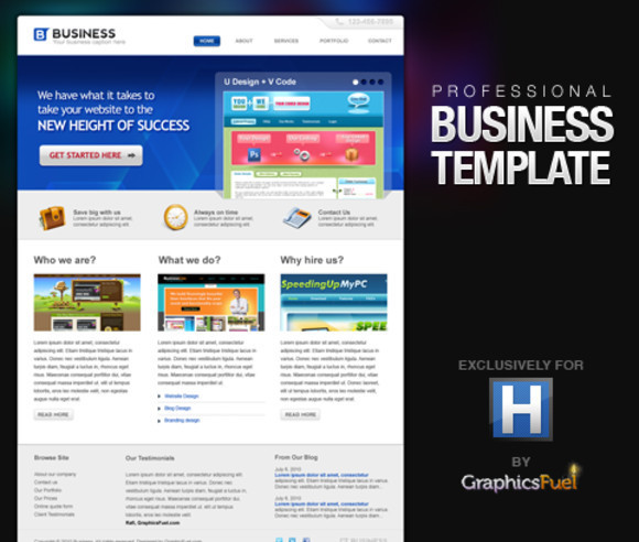 Freebie Release: Professional Business Template In Photoshop PSD