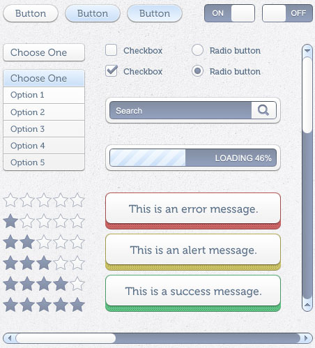 Simple UI Elements 30 Free and Useful UI Elements PSD Files