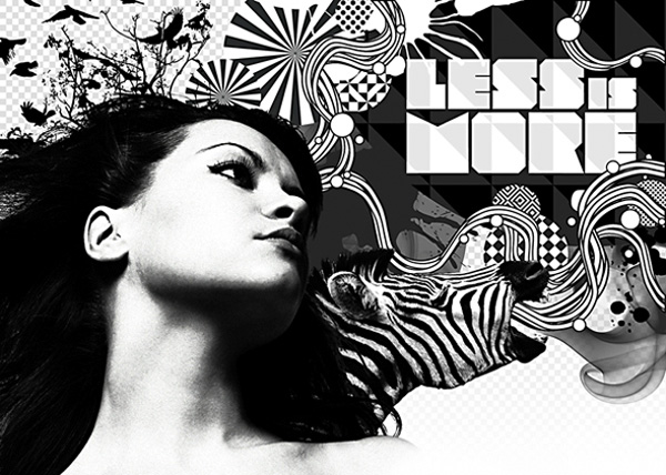 Design a Black-and-White Promotional Mailer