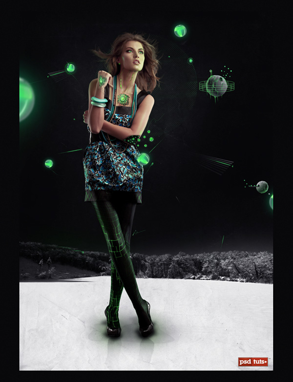 Create a Robotic Woman Photo Manipulation