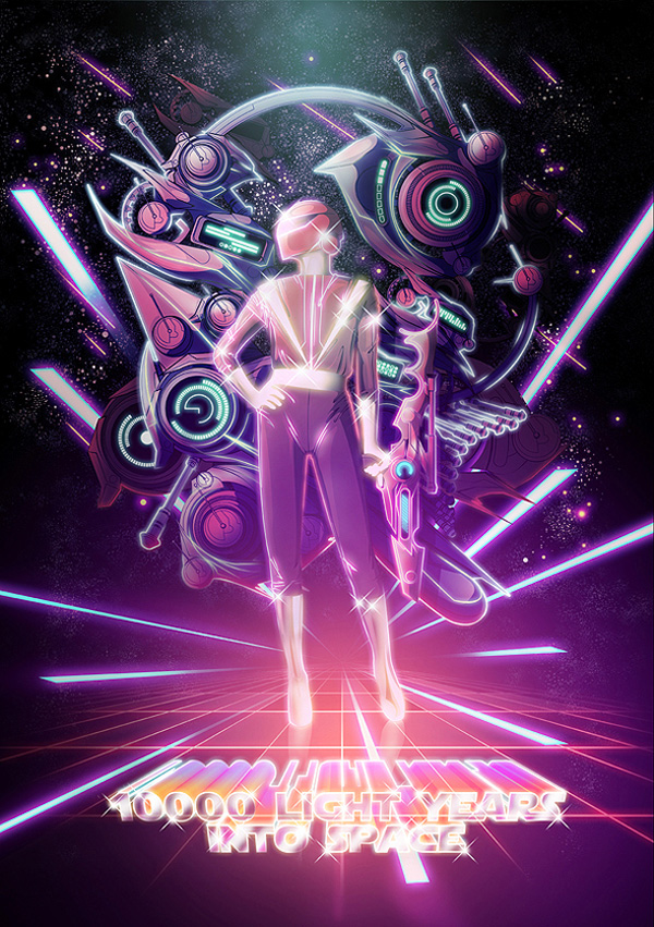 Space Cadet Illustration in Photoshop