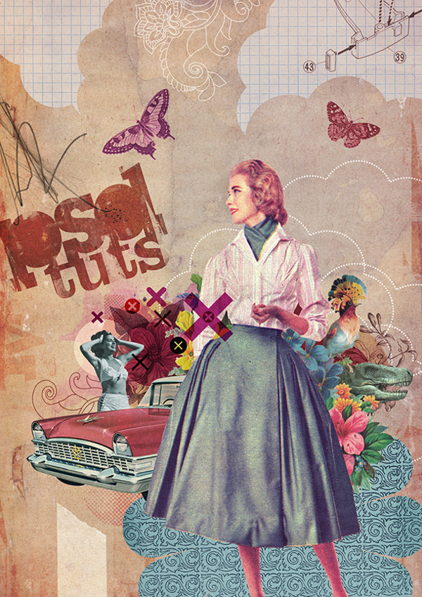 Recycle Vintage Images in a Photoshop Collage