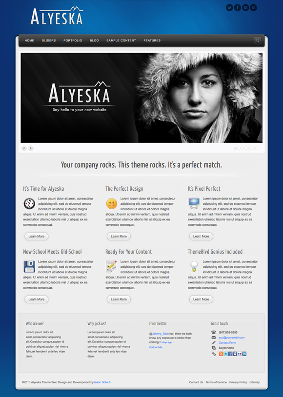 alyeska 40 Superb and Clean Wordpress Themes of February 2011