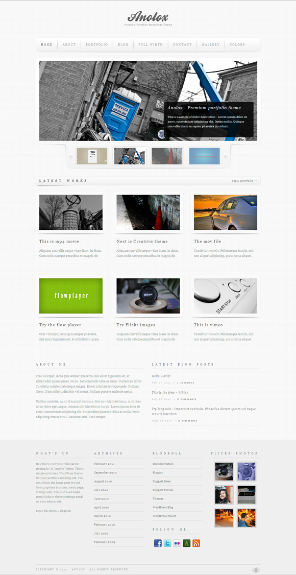 analox 40 Superb and Clean Wordpress Themes of February 2011