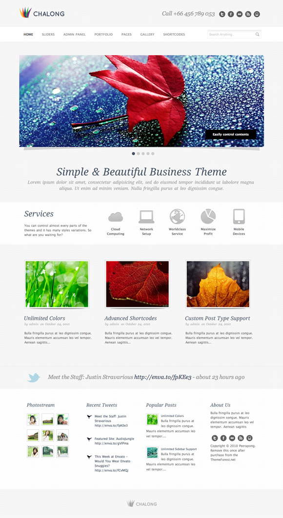 chalong 40 Superb and Clean Wordpress Themes of February 2011