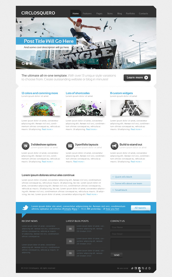 circlo squero 40 Superb and Clean Wordpress Themes of February 2011