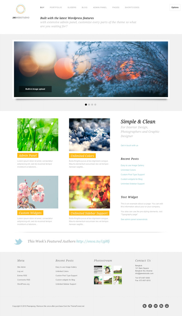 jai 40 Superb and Clean Wordpress Themes of February 2011