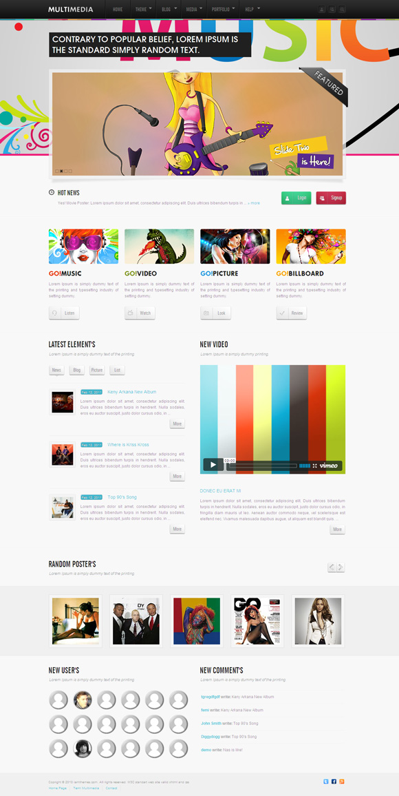 multimedia 40 Superb and Clean Wordpress Themes of February 2011