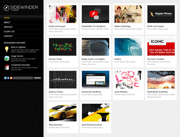 sidewinder 40 Superb and Clean Wordpress Themes of February 2011