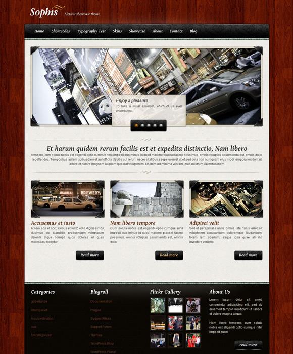 sophis 40 Superb and Clean Wordpress Themes of February 2011