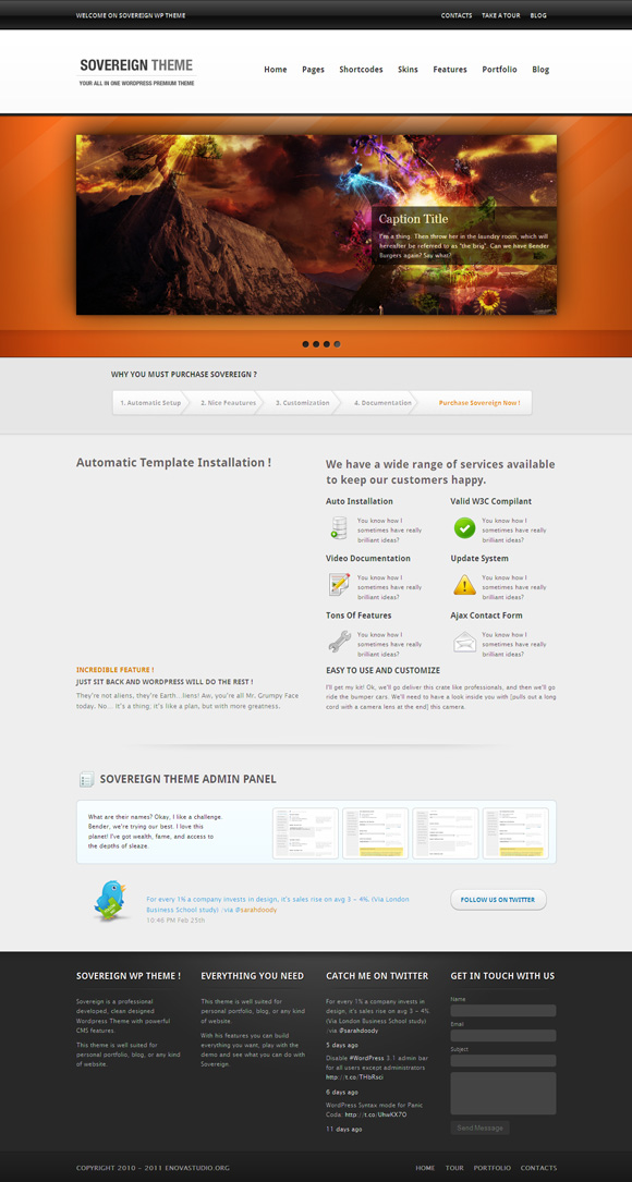 sovereign 40 Superb and Clean Wordpress Themes of February 2011