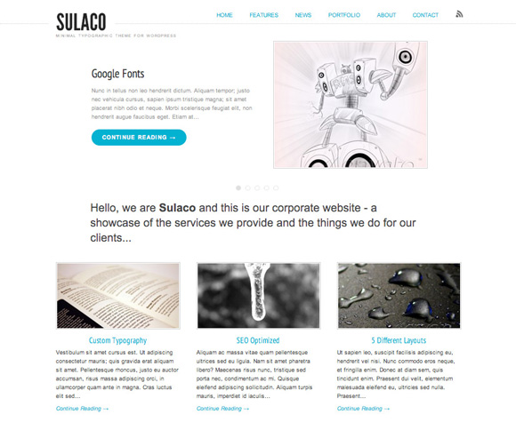 sulaco 40 Superb and Clean Wordpress Themes of February 2011