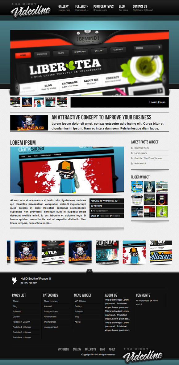 videoline 40 Superb and Clean Wordpress Themes of February 2011