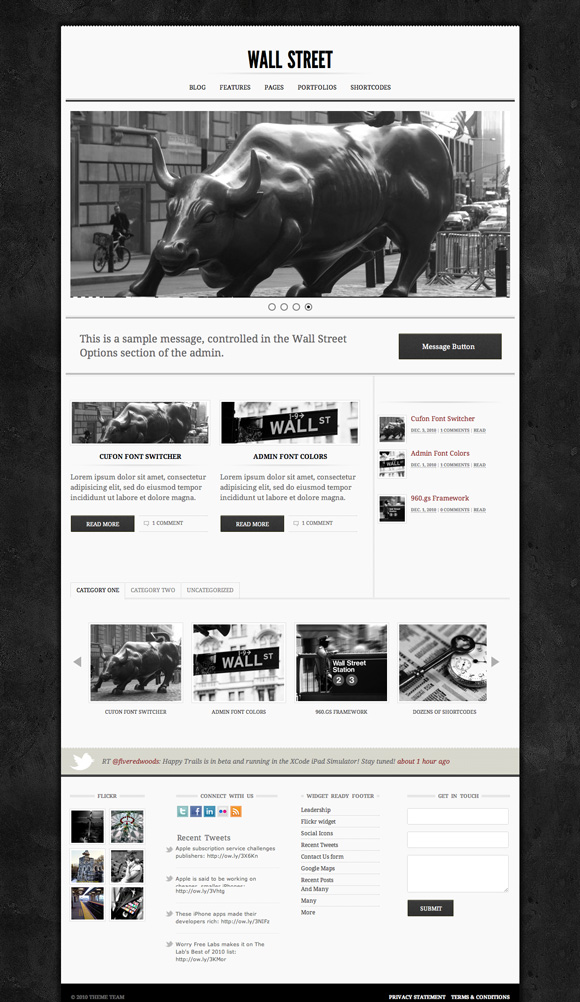 wall street 40 Superb and Clean Wordpress Themes of February 2011