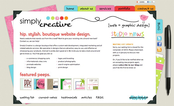 bcimage6 50 Beautiful & Enticing Designers Websites