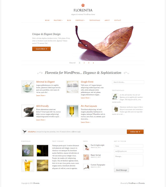 florentia 35 Amazing Wordpress Themes of March 2011