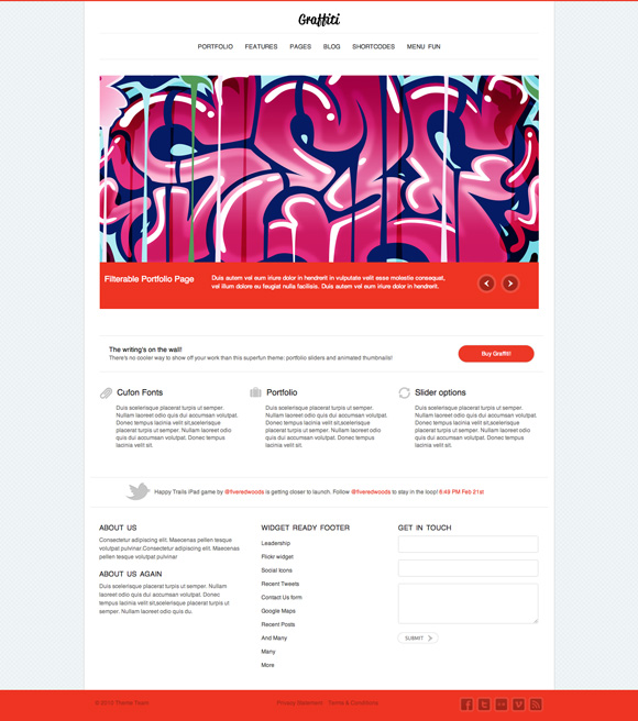 graffiti 35 Amazing Wordpress Themes of March 2011