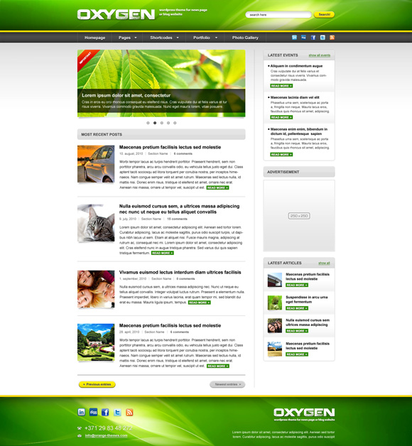 oxygen 35 Amazing Wordpress Themes of March 2011