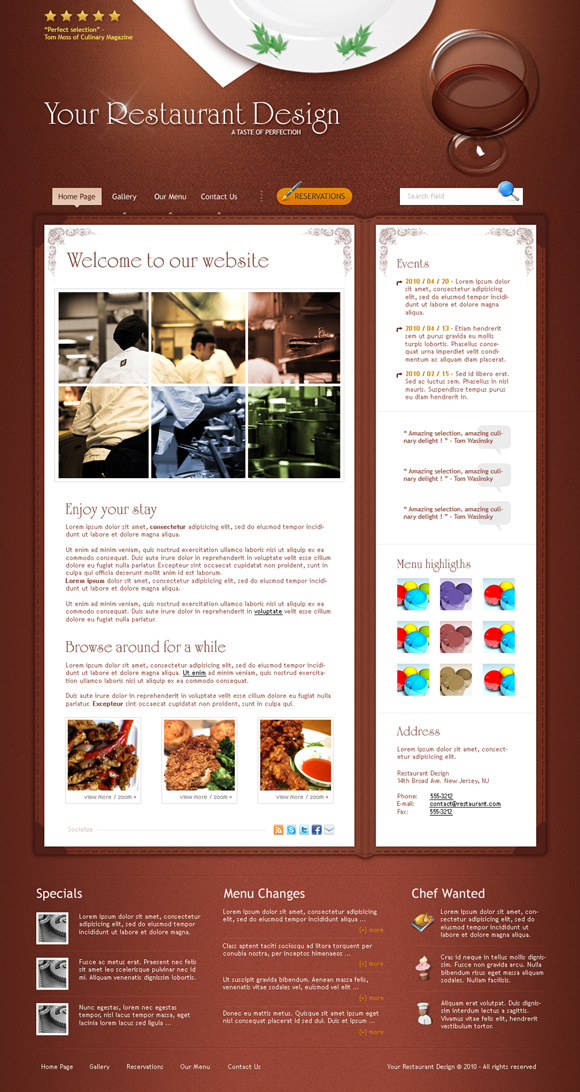 restaurant 35 Amazing Wordpress Themes of March 2011