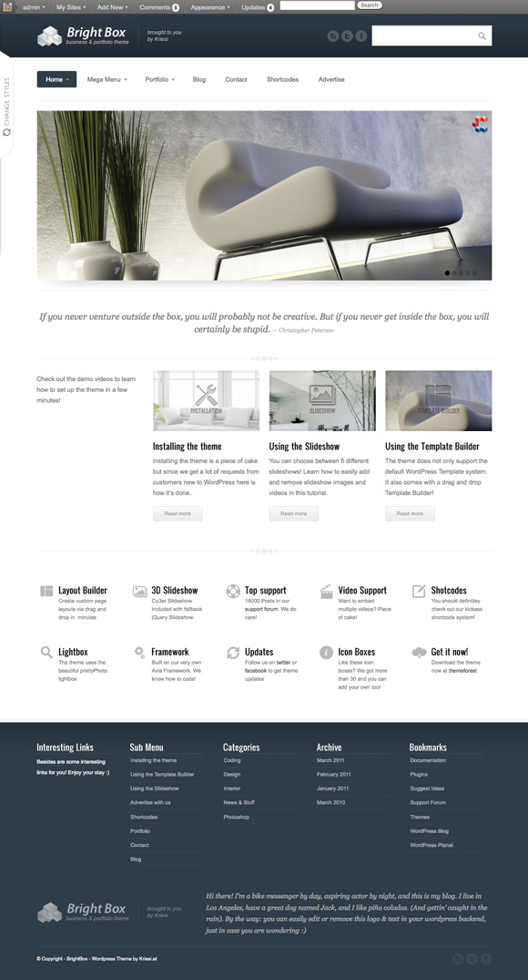 brightbox 45 Elegant and Impressive Wordpress Themes of April 2011