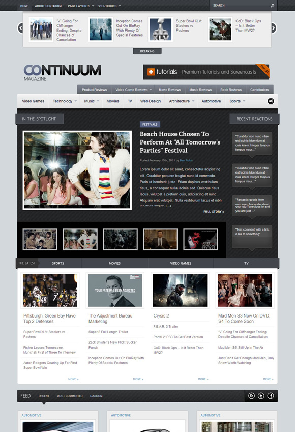 continuum 45 Elegant and Impressive Wordpress Themes of April 2011