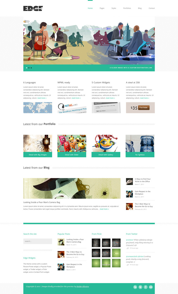 edge 45 Elegant and Impressive Wordpress Themes of April 2011