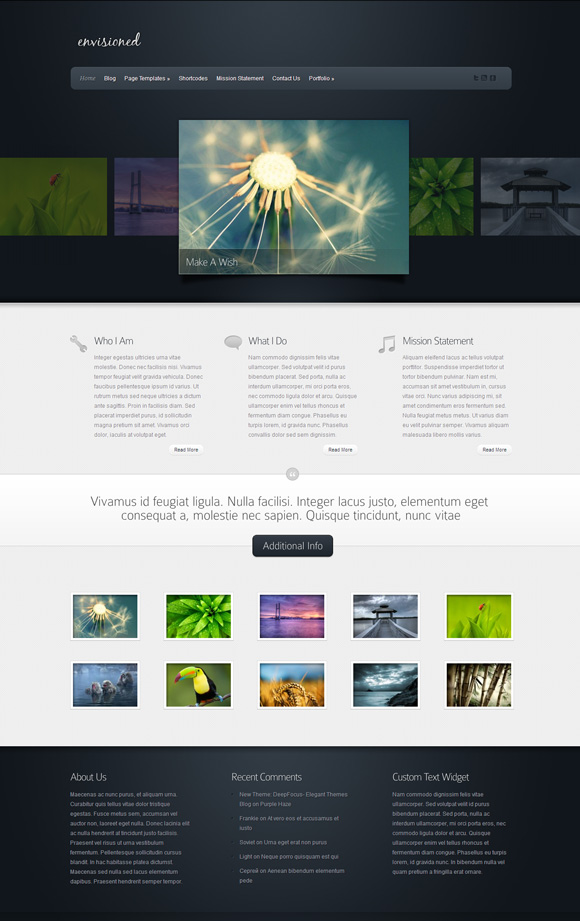 envisioned 45 Elegant and Impressive Wordpress Themes of April 2011