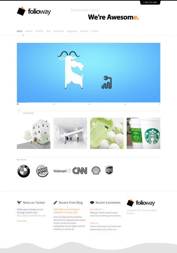 folioway 45 Elegant and Impressive Wordpress Themes of April 2011