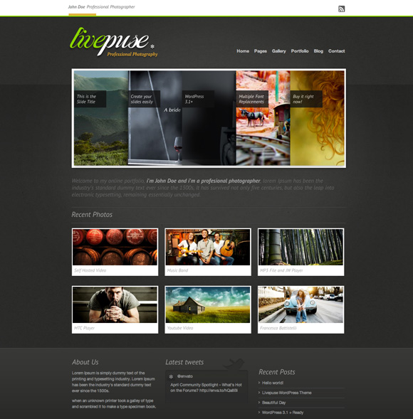 livepuse 45 Elegant and Impressive Wordpress Themes of April 2011