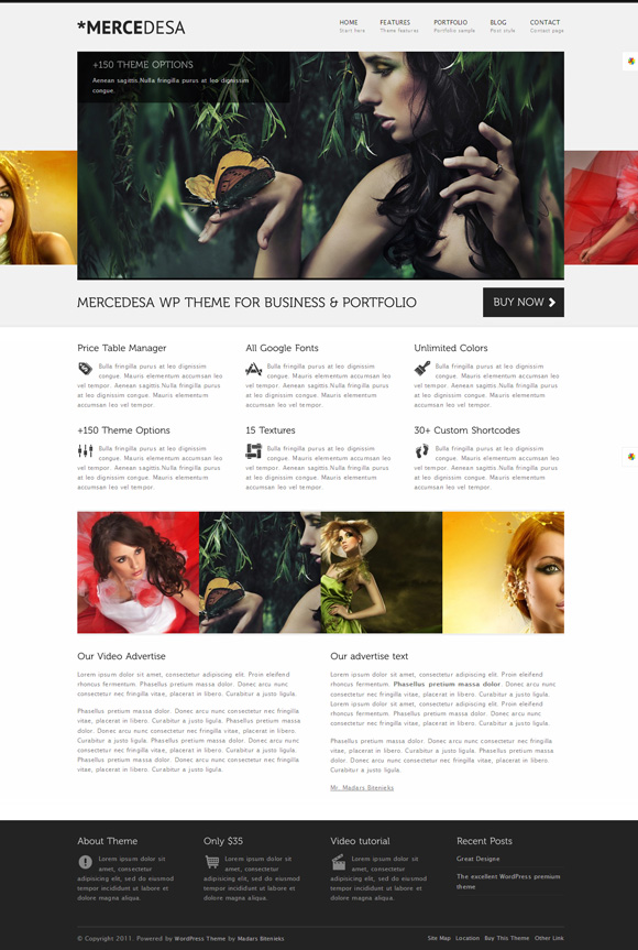 mercedesa 45 Elegant and Impressive Wordpress Themes of April 2011