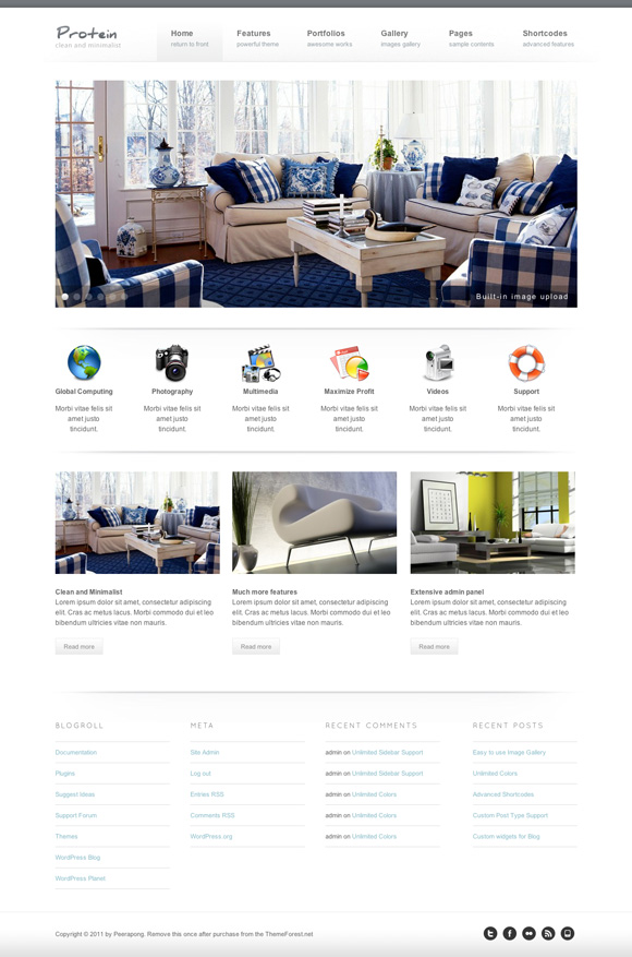 protein 45 Elegant and Impressive Wordpress Themes of April 2011